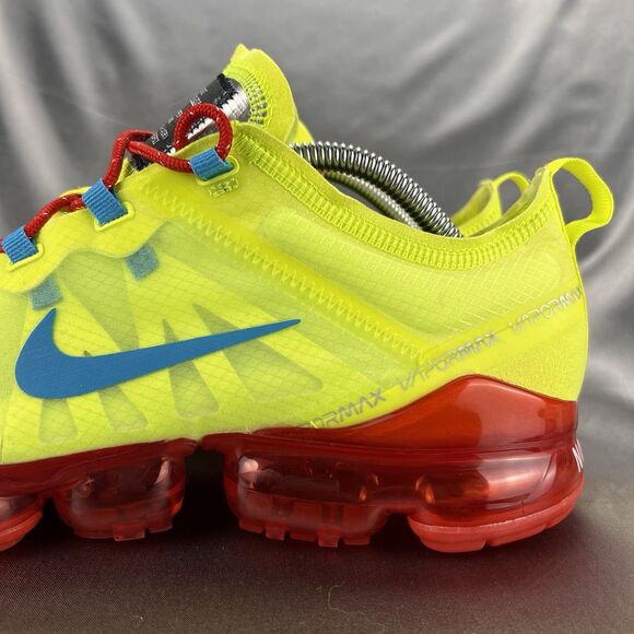 Nike‎ By You Custom Air Vapormax 2019 BQ8775-991 Men’s 10.5 Neon Yellow Red RARE - Picture 10 of 17